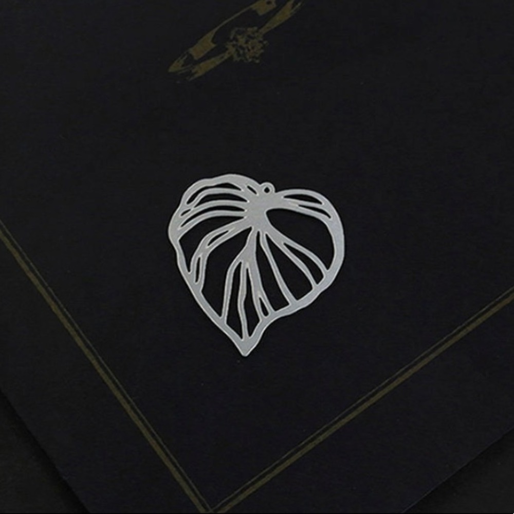Qty (4) Stainless Steel Leaf Charms for Jewelry Making NIP